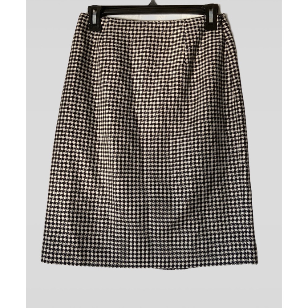 Ralph Lauren Wool Houndstooth Skirt